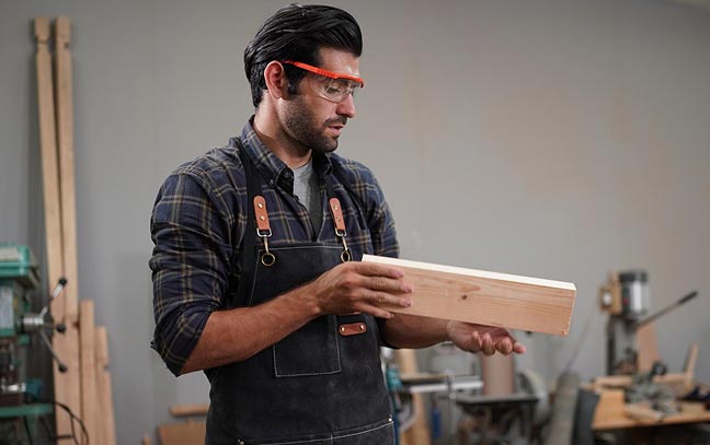 Professional carpentry work showing custom furniture and wood craftsmanship